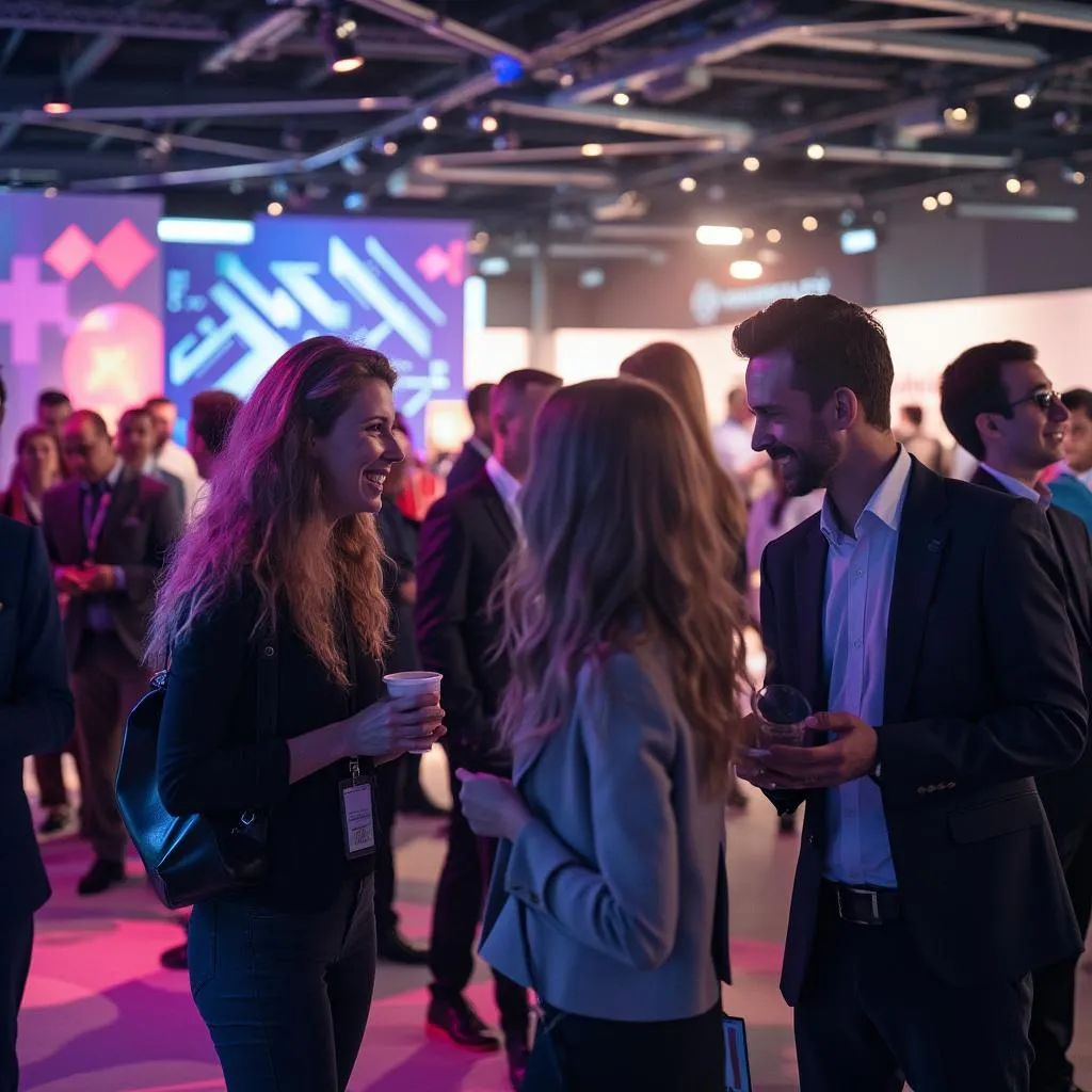 Networking en un evento empresarial organizado por ConsultoríaPro